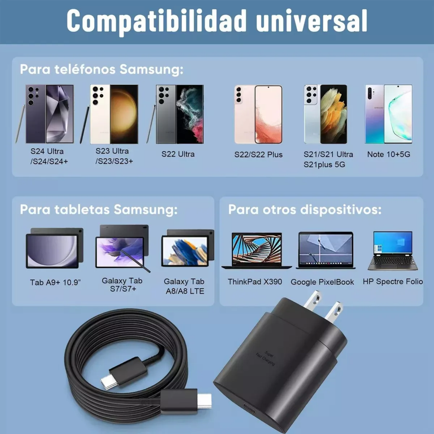 Cargador Inalambrico QI Carga Rapida