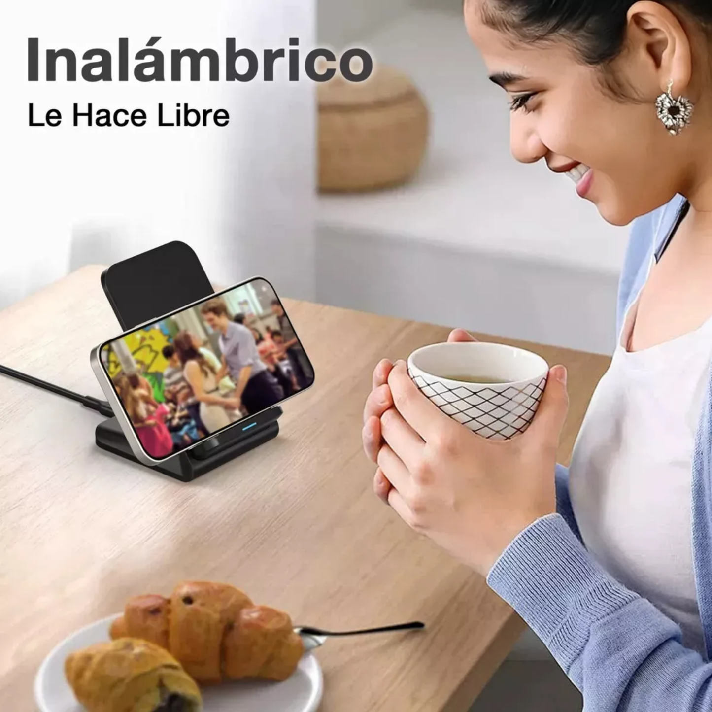 Cargador Inalambrico QI Carga Rapida
